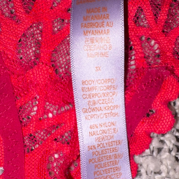 SavageXFenty 44D Bra & 3 X Thong Set. Elegant Pink Lace Lingerie Set - Picture 4 of 8